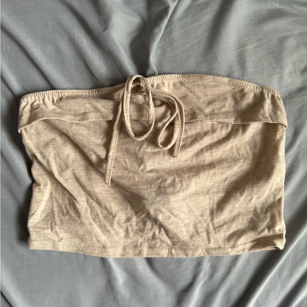 taupe bandeau top